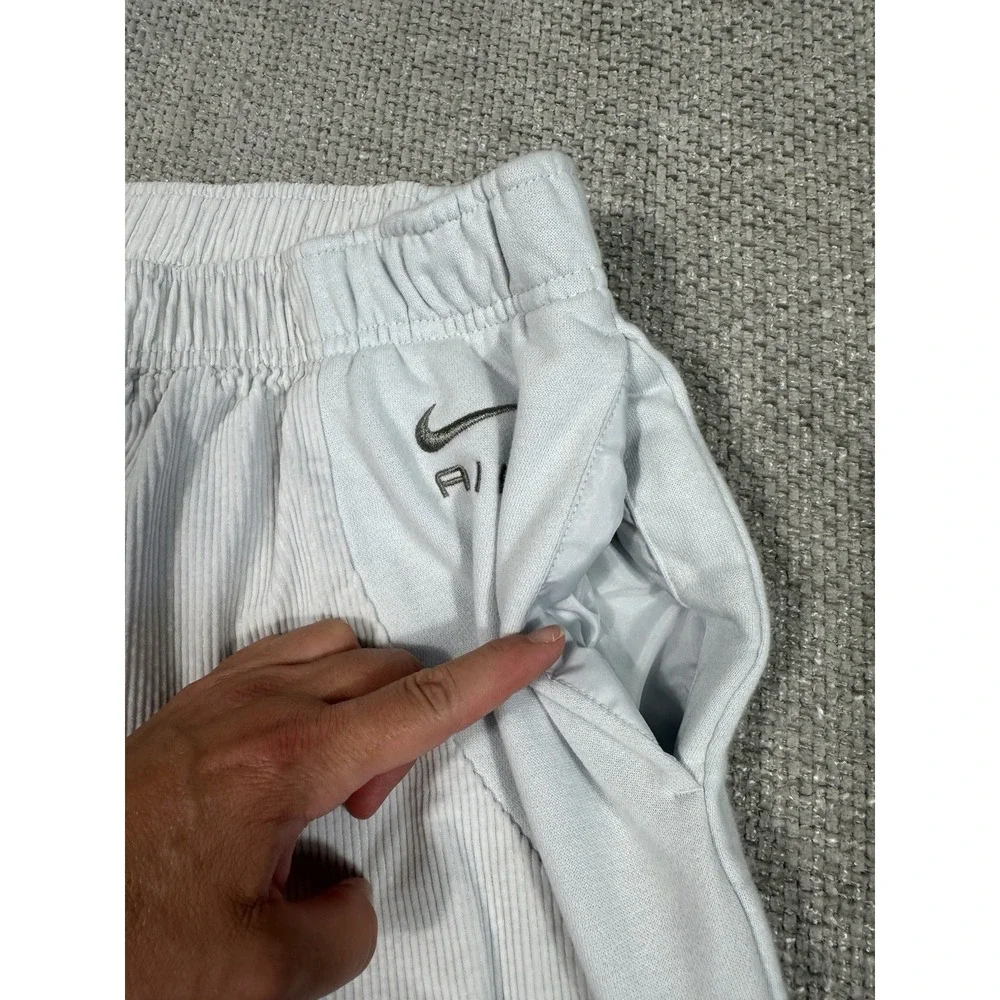 Nike Air Joggers Womens 2XL Platinum High Waisted Corduroy Fleece Pants - Picture 5 of 12